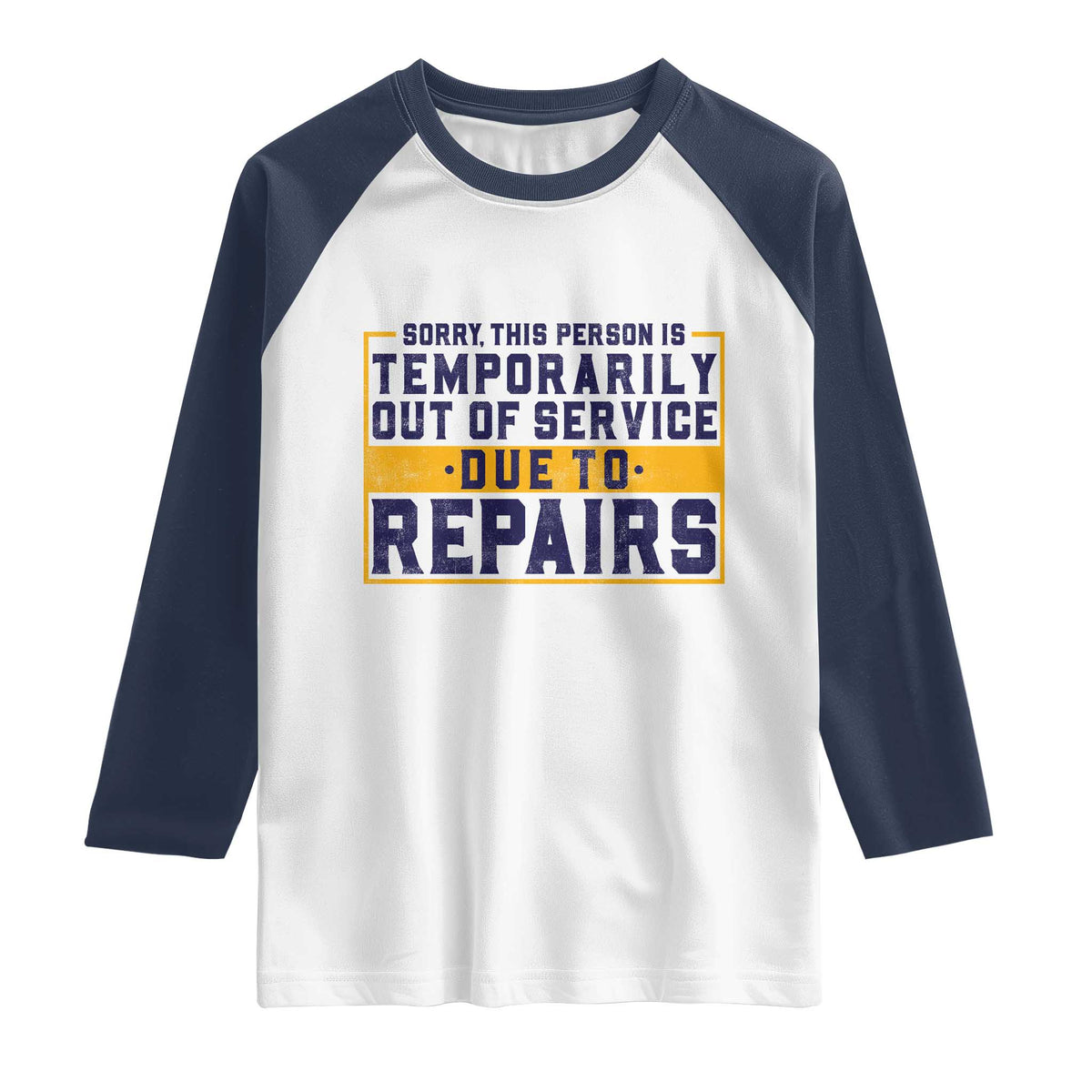 Funny Surgery Recovery Graphic Raglan Shirt Sorry This Person Is Temporarily Out Of Service Hip Knee Shoulder Joint Replacement