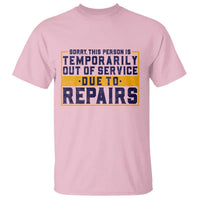 Funny Surgery Recovery Graphic T Shirt Sorry This Person Is Temporarily Out Of Service Hip Knee Shoulder Joint Replacement