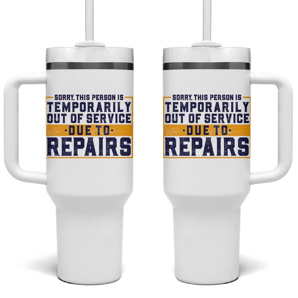Funny Surgery Recovery Graphic Tumbler With Handle Sorry This Person Is Temporarily Out Of Service Hip Knee Shoulder Joint Replacement