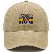 Funny Surgery Recovery Graphic Washed Cotton Baseball Cap Sorry This Person Is Temporarily Out Of Service Hip Knee Shoulder Joint Replacement