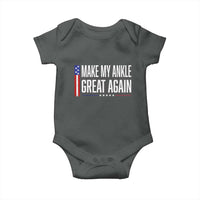 Make My Ankle Great Again Funny Ankle Surgery Recovery Baby Onesie Vintage USA Flag Patriotic
