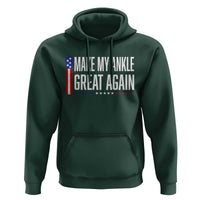 Make My Ankle Great Again Funny Ankle Surgery Recovery Hoodie Vintage USA Flag Patriotic