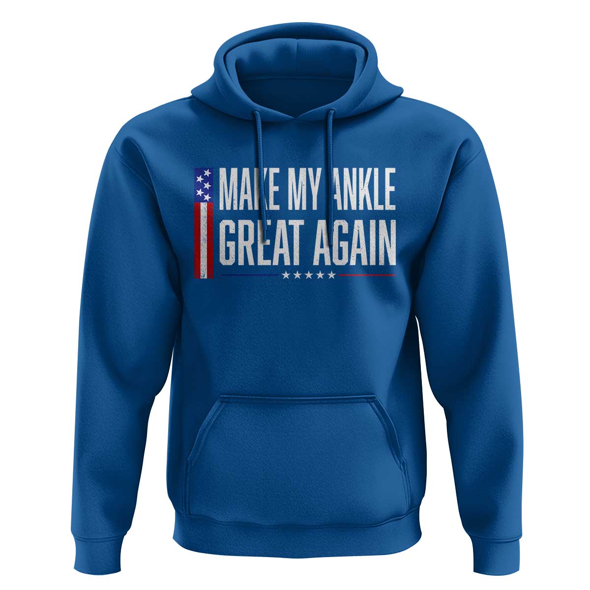 Make My Ankle Great Again Funny Ankle Surgery Recovery Hoodie Vintage USA Flag Patriotic