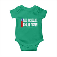 Make My Shoulder Great Again Funny Shoulder Surgery Recovery Baby Onesie Vintage USA Flag Patriotic