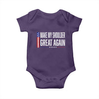 Make My Shoulder Great Again Funny Shoulder Surgery Recovery Baby Onesie Vintage USA Flag Patriotic