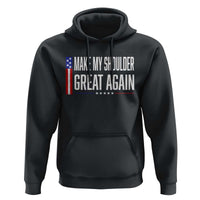 Make My Shoulder Great Again Funny Shoulder Surgery Recovery Hoodie Vintage USA Flag Patriotic