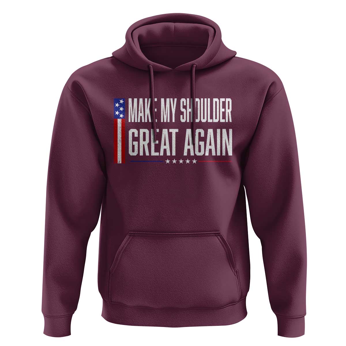 Make My Shoulder Great Again Funny Shoulder Surgery Recovery Hoodie Vintage USA Flag Patriotic