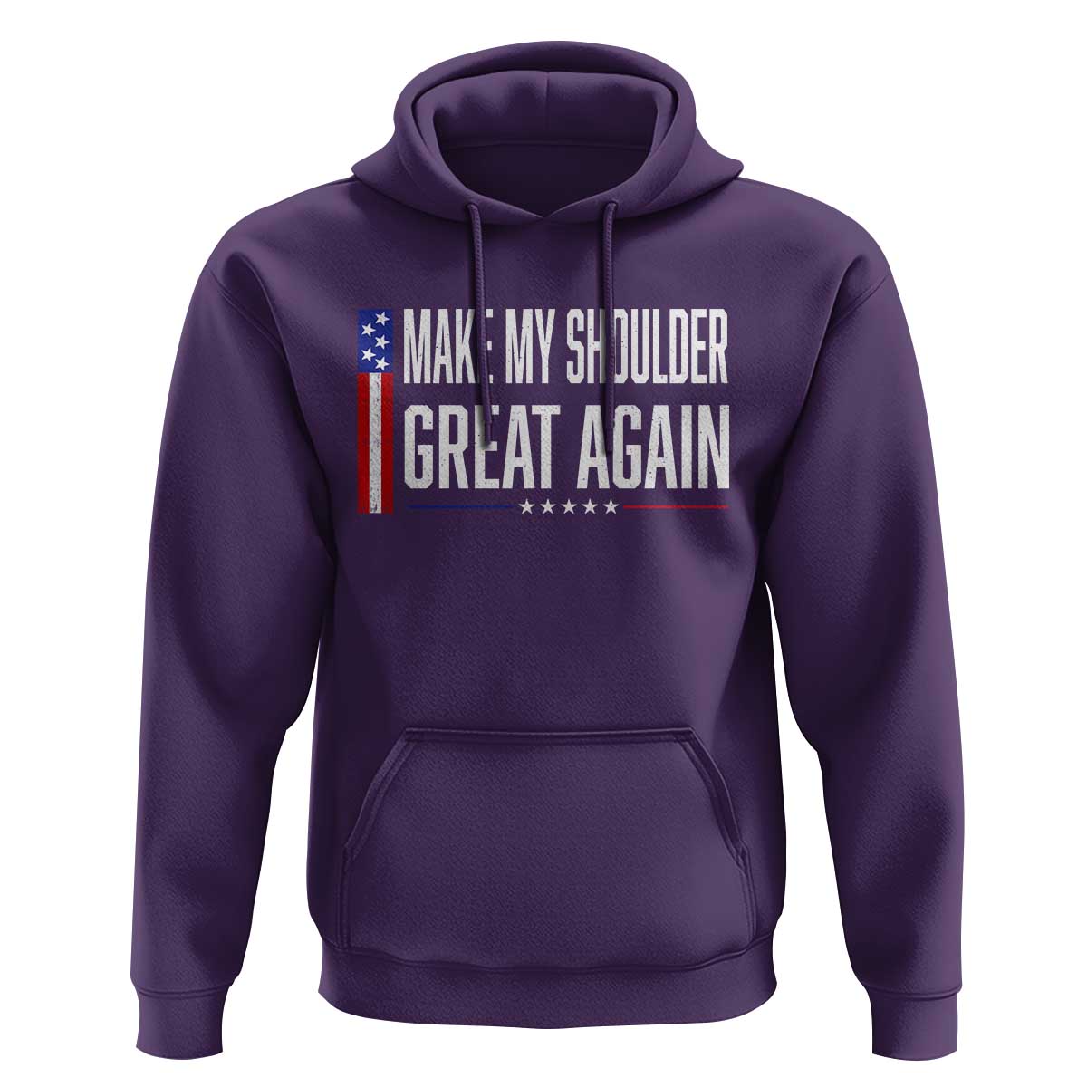 Make My Shoulder Great Again Funny Shoulder Surgery Recovery Hoodie Vintage USA Flag Patriotic