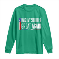 Make My Shoulder Great Again Funny Shoulder Surgery Recovery Long Sleeve Shirt Vintage USA Flag Patriotic
