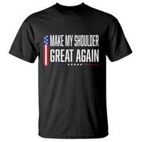 Make My Shoulder Great Again Funny Shoulder Surgery Recovery T Shirt Vintage USA Flag Patriotic
