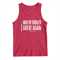 Make My Shoulder Great Again Funny Shoulder Surgery Recovery Tank Top Vintage USA Flag Patriotic