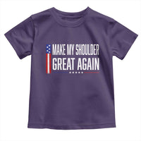 Make My Shoulder Great Again Funny Shoulder Surgery Recovery Toddler T Shirt Vintage USA Flag Patriotic