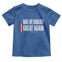 Make My Shoulder Great Again Funny Shoulder Surgery Recovery Toddler T Shirt Vintage USA Flag Patriotic
