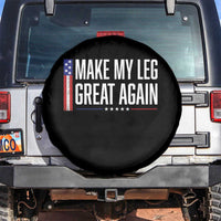 Make My Leg Great Again Funny Broken Leg Surgery Recovery Spare Tire Cover Vintage USA Flag Patriotic