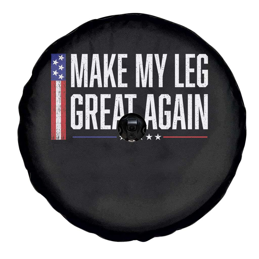 Make My Leg Great Again Funny Broken Leg Surgery Recovery Spare Tire Cover Vintage USA Flag Patriotic