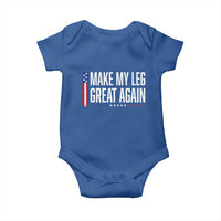 Make My Leg Great Again Funny Broken Leg Surgery Recovery Baby Onesie Vintage USA Flag Patriotic