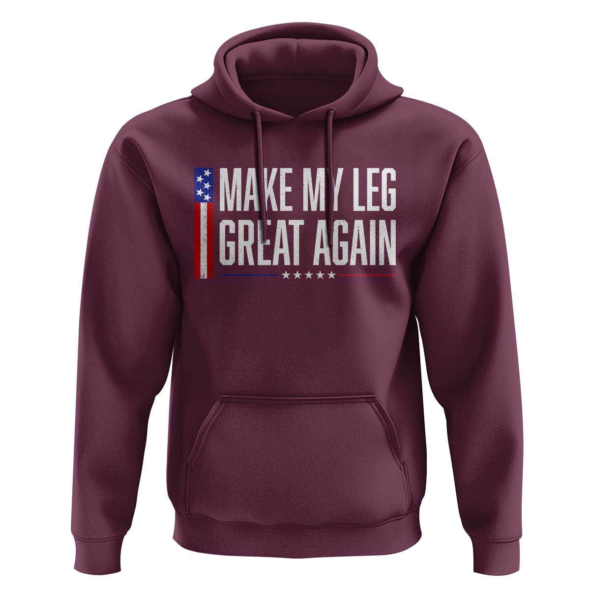 Make My Leg Great Again Funny Broken Leg Surgery Recovery Hoodie Vintage USA Flag Patriotic