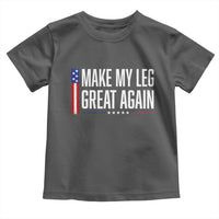 Make My Leg Great Again Funny Broken Leg Surgery Recovery Toddler T Shirt Vintage USA Flag Patriotic