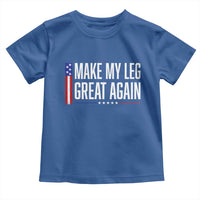 Make My Leg Great Again Funny Broken Leg Surgery Recovery Toddler T Shirt Vintage USA Flag Patriotic