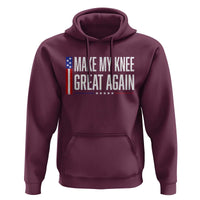 Make My Knee Great Again Funny Broken Knee Surgery Recovery Hoodie Vintage USA Flag Patriotic