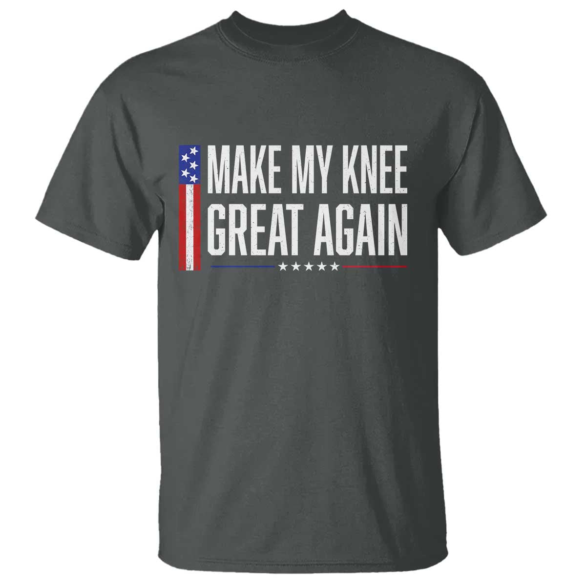 Make My Knee Great Again Funny Broken Knee Surgery Recovery T Shirt Vintage USA Flag Patriotic