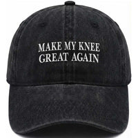 Make My Knee Great Again Funny Broken Knee Surgery Recovery Washed Cotton Baseball Cap