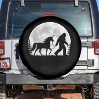 Bigfoot Walking Unicorn Spare Tire Cover Full Moon Sasquatch Fantasy Forest Silhouette