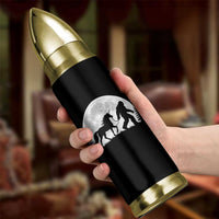 Bigfoot Walking Unicorn Bullet Tumbler Full Moon Sasquatch Fantasy Forest Silhouette