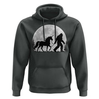Bigfoot Walking Unicorn Hoodie Full Moon Sasquatch Fantasy Forest Silhouette