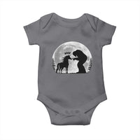 Bigfoot Boop Unicorn Baby Onesie Funny Sasquatch Full Moon Fantasy Forest Silhouette