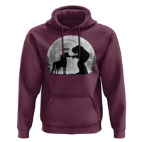 Bigfoot Boop Unicorn Hoodie Funny Sasquatch Full Moon Fantasy Forest Silhouette
