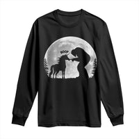 Bigfoot Boop Unicorn Long Sleeve Shirt Funny Sasquatch Full Moon Fantasy Forest Silhouette