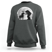 Bigfoot Boop Unicorn Sweatshirt Funny Sasquatch Full Moon Fantasy Forest Silhouette
