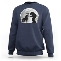 Bigfoot Boop Unicorn Sweatshirt Funny Sasquatch Full Moon Fantasy Forest Silhouette