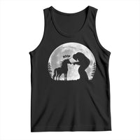 Bigfoot Boop Unicorn Tank Top Funny Sasquatch Full Moon Fantasy Forest Silhouette