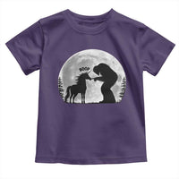 Bigfoot Boop Unicorn Toddler T Shirt Funny Sasquatch Full Moon Fantasy Forest Silhouette