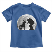 Bigfoot Boop Unicorn Toddler T Shirt Funny Sasquatch Full Moon Fantasy Forest Silhouette