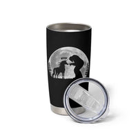 Bigfoot Boop Unicorn Tumbler Cup Funny Sasquatch Full Moon Fantasy Forest Silhouette
