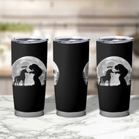 Bigfoot Boop Unicorn Tumbler Cup Funny Sasquatch Full Moon Fantasy Forest Silhouette