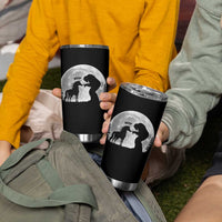 Bigfoot Boop Unicorn Tumbler Cup Funny Sasquatch Full Moon Fantasy Forest Silhouette