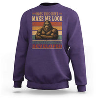 Does This Make Me Look Professionally Developed Funny Bigfoot Sweatshirt Sasquatch Retro Humor