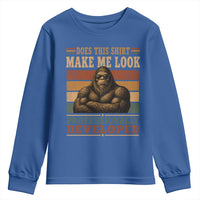 Does This Make Me Look Professionally Developed Funny Bigfoot Youth Sweatshirt Sasquatch Retro Humor
