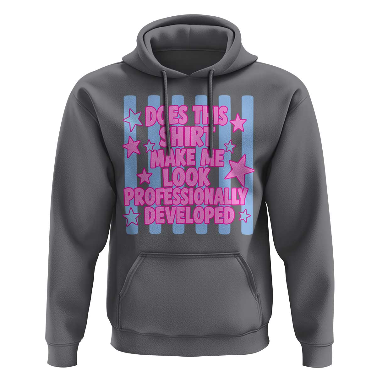 Does This Make Me Look Professionally Developed Hoodie Funny Retro Groovy Pink Graphic