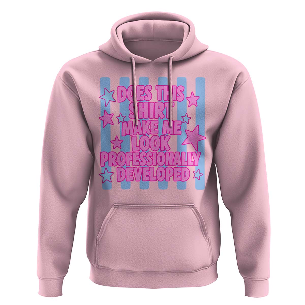 Does This Make Me Look Professionally Developed Hoodie Funny Retro Groovy Pink Graphic