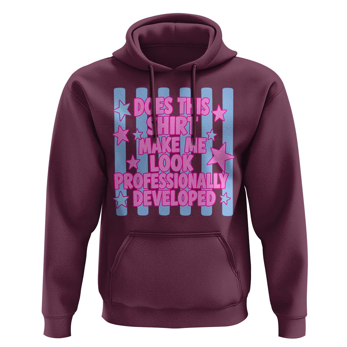 Does This Make Me Look Professionally Developed Hoodie Funny Retro Groovy Pink Graphic