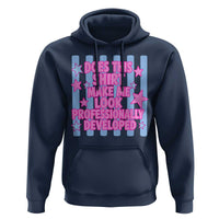 Does This Make Me Look Professionally Developed Hoodie Funny Retro Groovy Pink Graphic