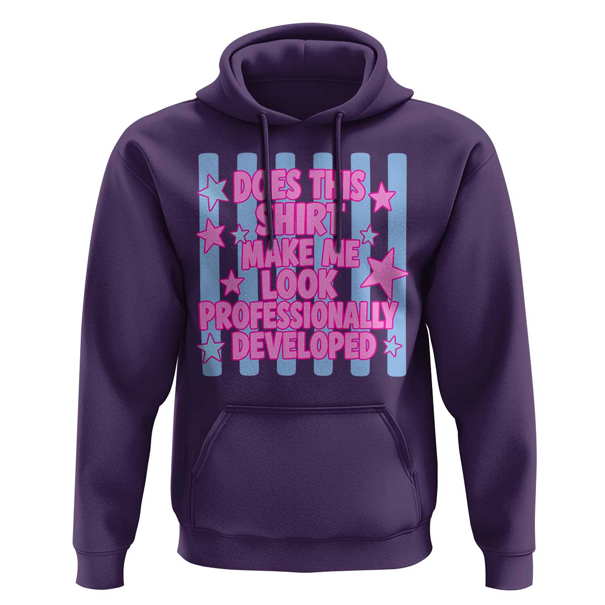 Does This Make Me Look Professionally Developed Hoodie Funny Retro Groovy Pink Graphic