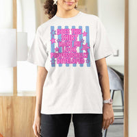 Does This Make Me Look Professionally Developed T Shirt For Women Funny Retro Groovy Pink Graphic