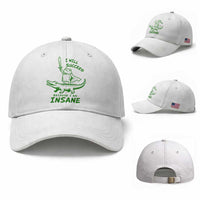 I Will Succeed Because I Am Insane Frog Crocodile Baseball Cap