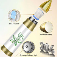 I Will Succeed Because I Am Insane Frog Crocodile Bullet Tumbler